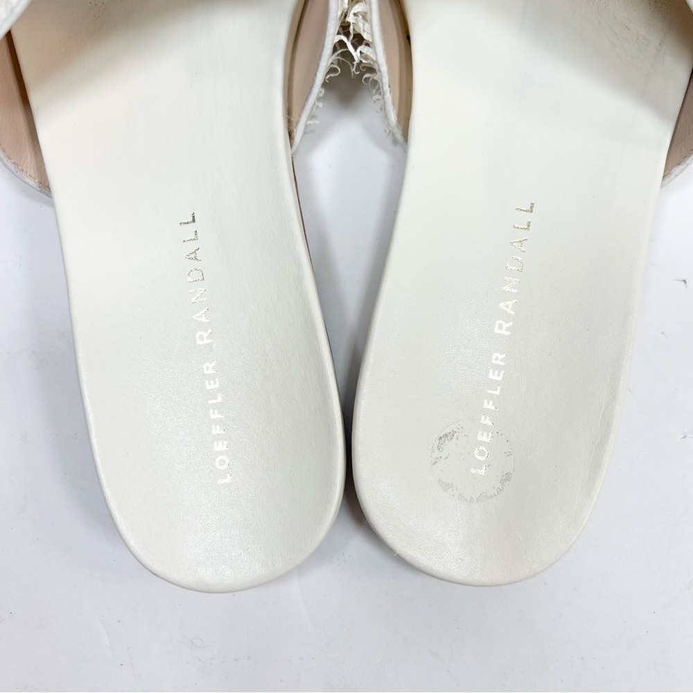 Loeffler Randall Ava Ivory Fringe Slide Sandals size 9.5 - Picture 8 of 14